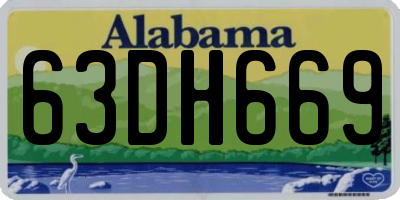 AL license plate 63DH669