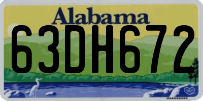 AL license plate 63DH672