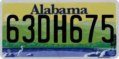 AL license plate 63DH675