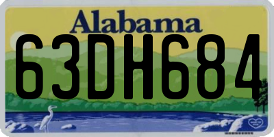 AL license plate 63DH684