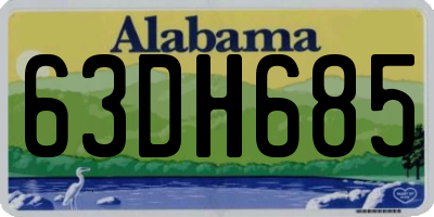 AL license plate 63DH685