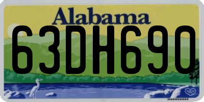 AL license plate 63DH690