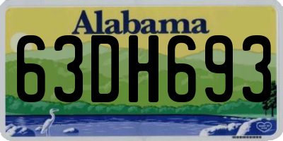 AL license plate 63DH693