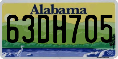 AL license plate 63DH705