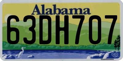 AL license plate 63DH707