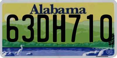 AL license plate 63DH710