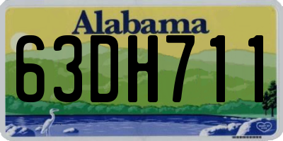AL license plate 63DH711
