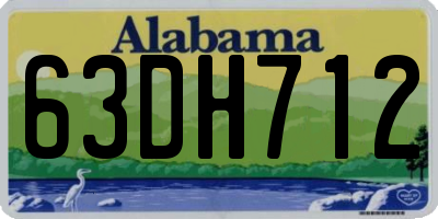 AL license plate 63DH712