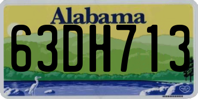 AL license plate 63DH713