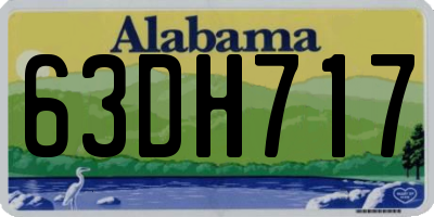 AL license plate 63DH717