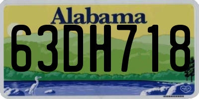 AL license plate 63DH718