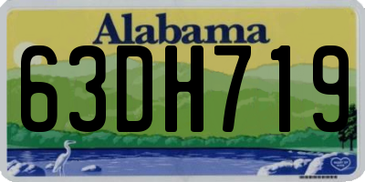 AL license plate 63DH719