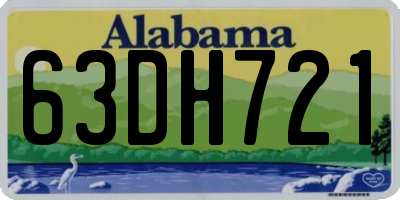 AL license plate 63DH721