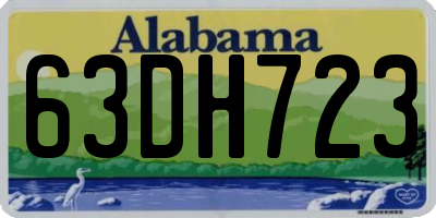AL license plate 63DH723