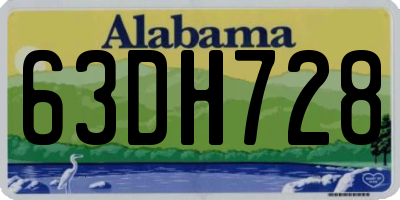 AL license plate 63DH728