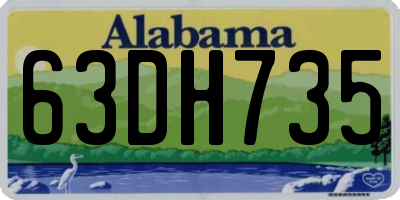 AL license plate 63DH735