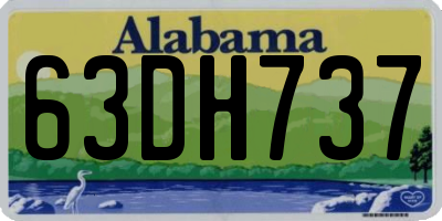 AL license plate 63DH737