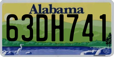 AL license plate 63DH741