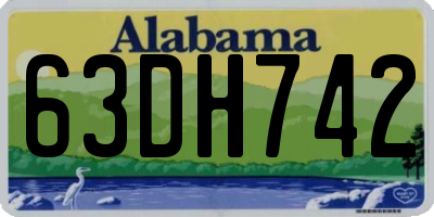 AL license plate 63DH742