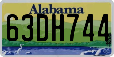 AL license plate 63DH744