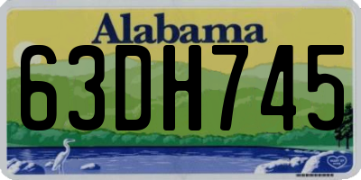 AL license plate 63DH745
