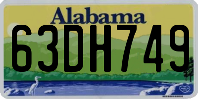 AL license plate 63DH749