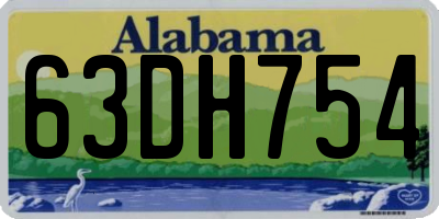 AL license plate 63DH754