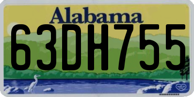 AL license plate 63DH755