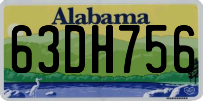 AL license plate 63DH756