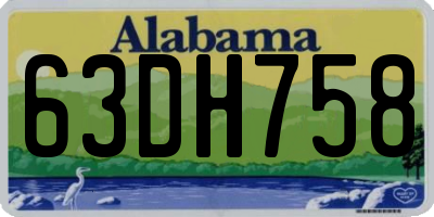 AL license plate 63DH758