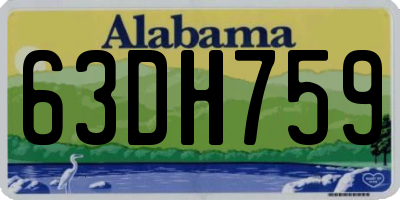 AL license plate 63DH759