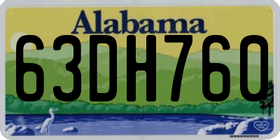 AL license plate 63DH760