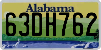 AL license plate 63DH762