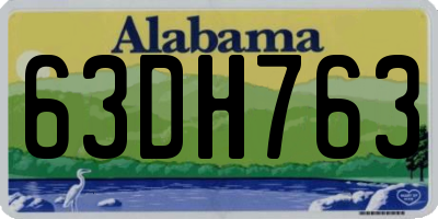 AL license plate 63DH763