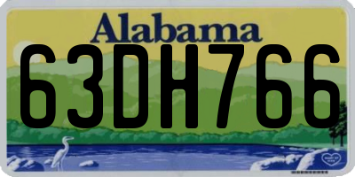 AL license plate 63DH766