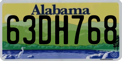 AL license plate 63DH768