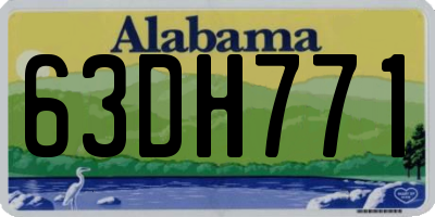 AL license plate 63DH771