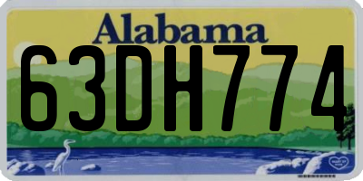 AL license plate 63DH774