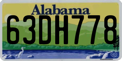 AL license plate 63DH778