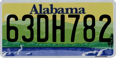 AL license plate 63DH782