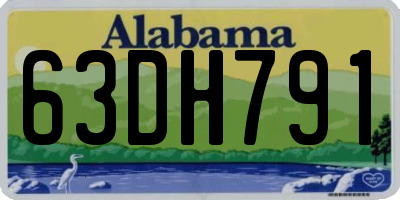 AL license plate 63DH791