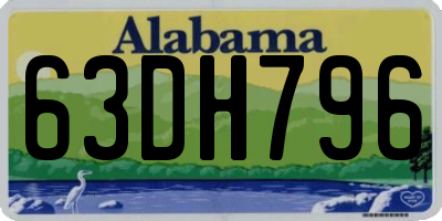 AL license plate 63DH796
