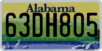 AL license plate 63DH805