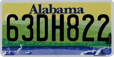 AL license plate 63DH822