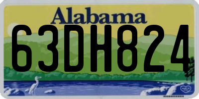 AL license plate 63DH824