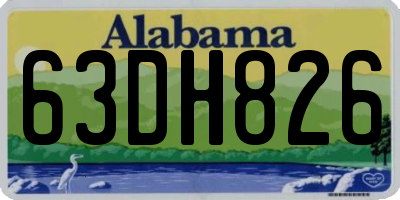 AL license plate 63DH826