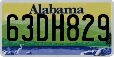 AL license plate 63DH829