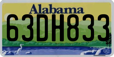AL license plate 63DH833