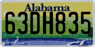 AL license plate 63DH835