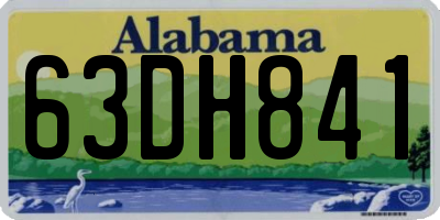 AL license plate 63DH841